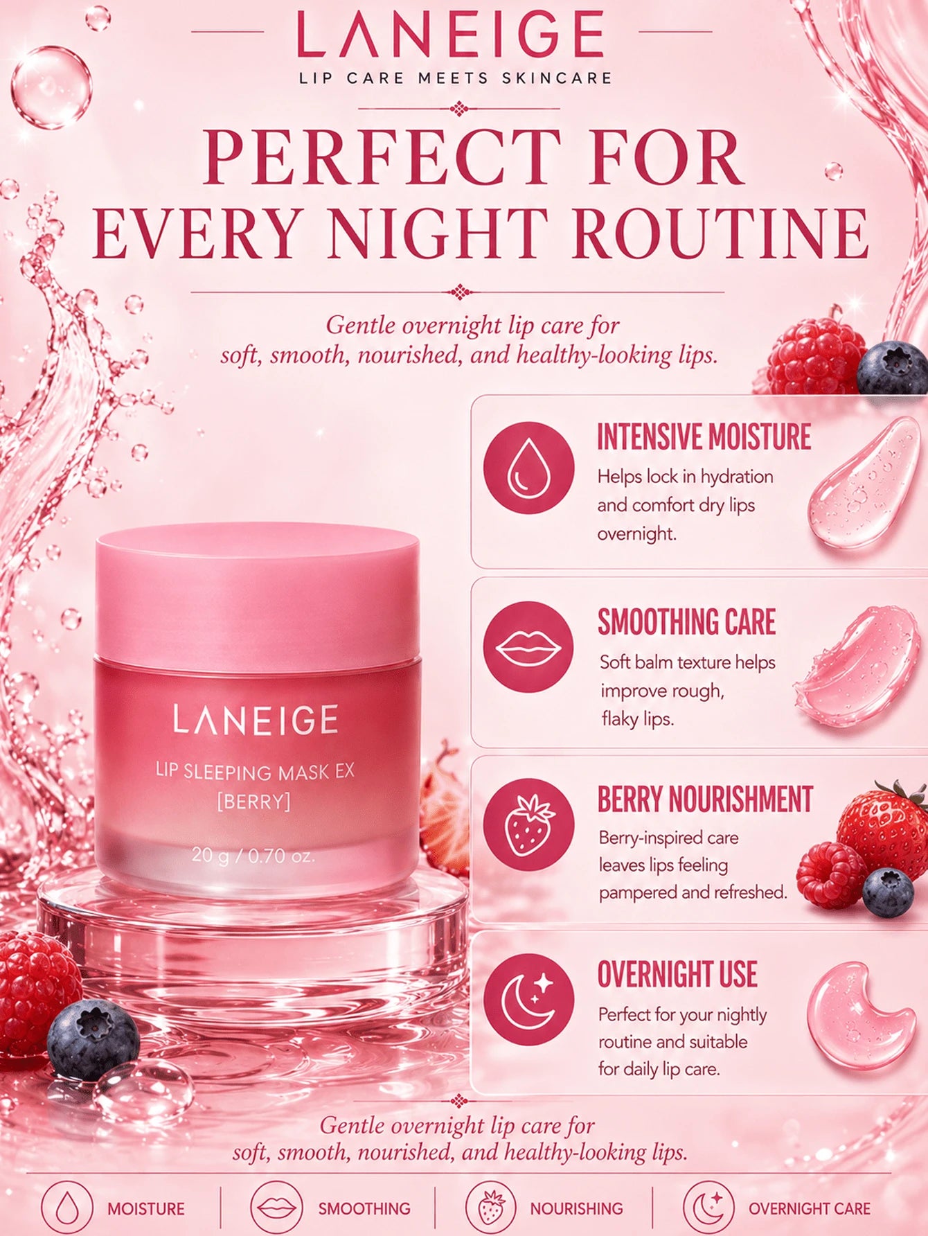 Mascarilla labial de noche