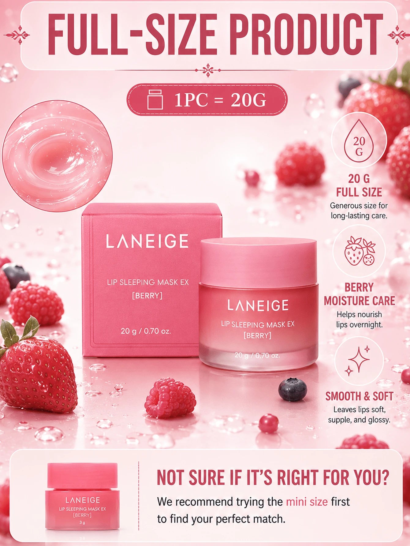 Mascarilla labial de noche